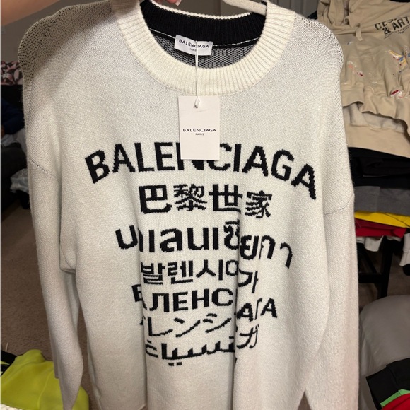 Balenciaga Multilingual Logo Sweater